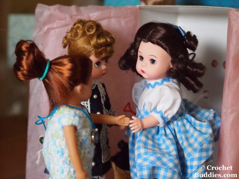 Crochet Buddies, Adventures with the Buddies, Madame Alexander Wendy And Cissette, Our Generation Mini Doll, 8" Doll, 10" Doll, Doll Box Opening, Crochet Dress, Photo Story