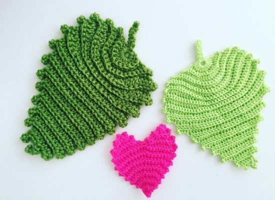 Crochet Leaves With Heart - Crochet Buddies Seasons of Creativity Autumn Harvest