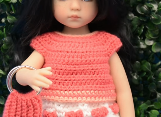 Crochet Heart Stitch Skirt For Dolls - Crochet Buddies